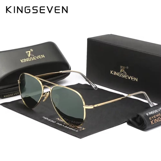 🕶️ KINGSEVEN – Lunettes de soleil aviator en alliage