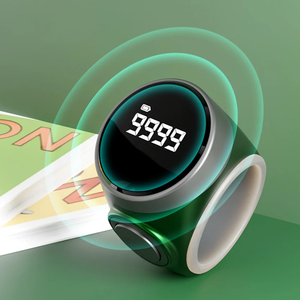 Compteur de dhikr digital – Rechargeable USB-C avec bague réglable