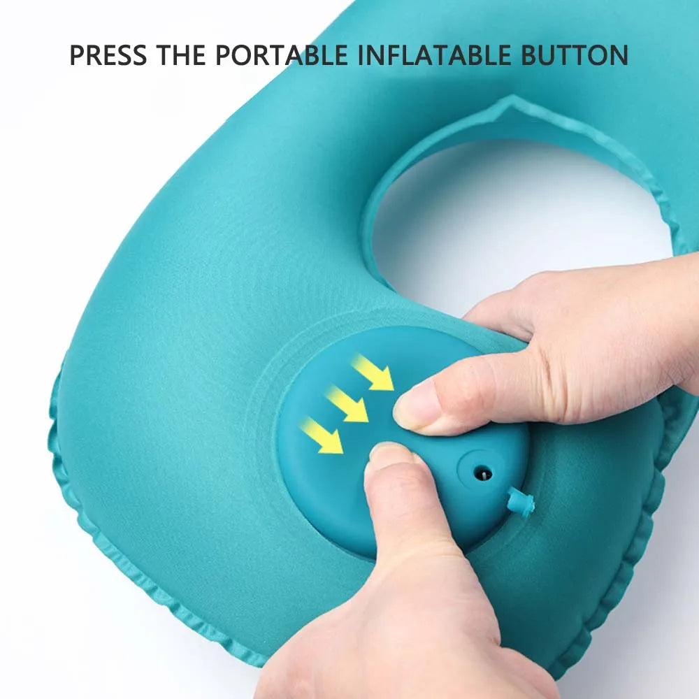 🛫 TARKA – Coussin de voyage gonflable en flocage - Eco