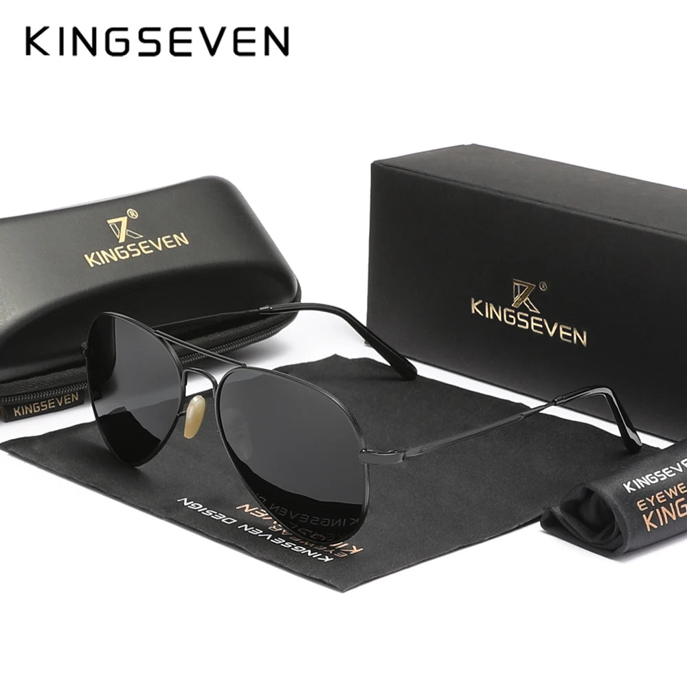 🕶️ KINGSEVEN – Lunettes de soleil aviator en alliage