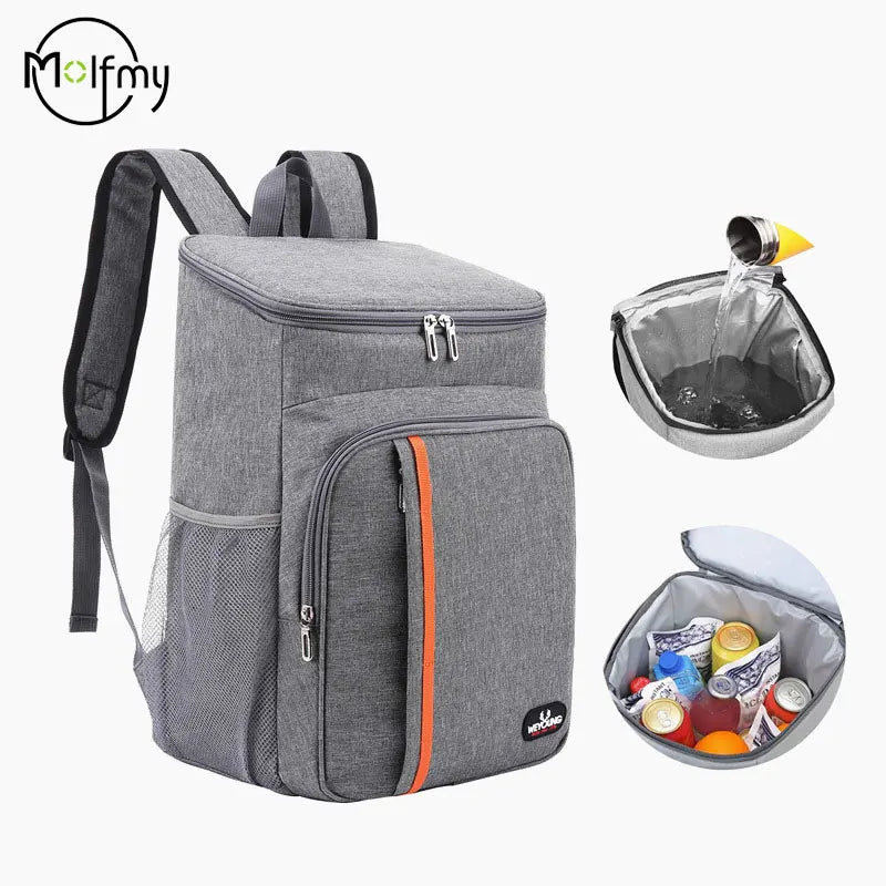 Sac à dos isotherme éco – Doublure glacière intégrée pour camping/pèlerinage
