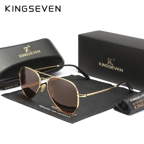 🕶️ KINGSEVEN – Lunettes de soleil aviator en alliage
