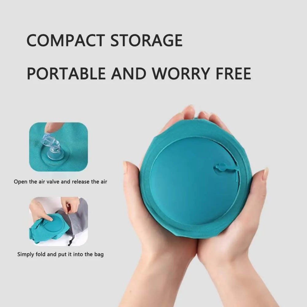 🛫 TARKA – Coussin de voyage gonflable en flocage - Eco