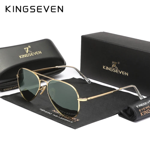 🕶️ KINGSEVEN – Lunettes de soleil aviator en alliage