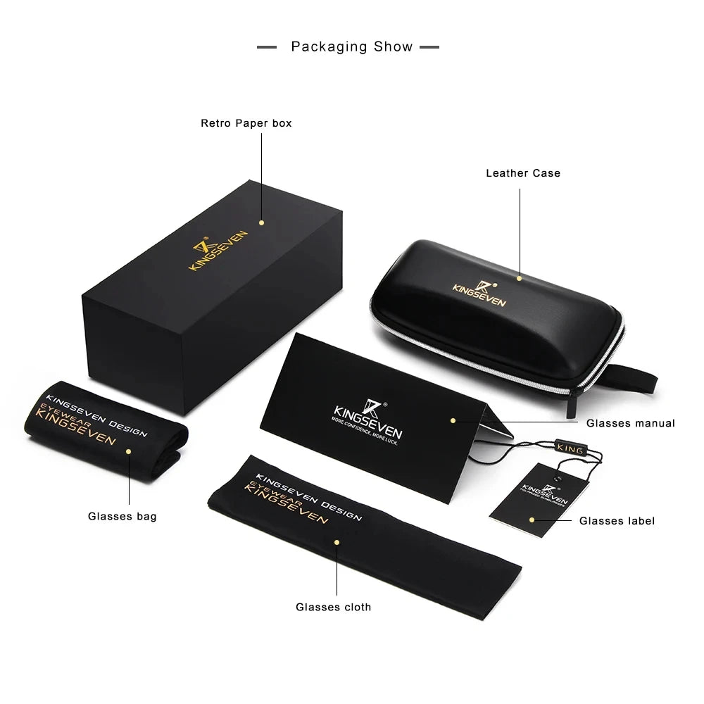 🕶️ KINGSEVEN – Lunettes de soleil aviator en alliage