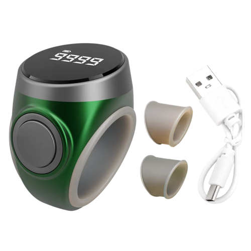 Compteur de dhikr digital – Rechargeable USB-C avec bague réglable