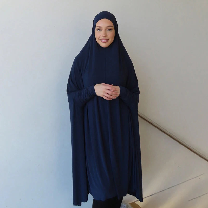 Khimar de prière intégral – Premium coton, manches incluses, hijab long