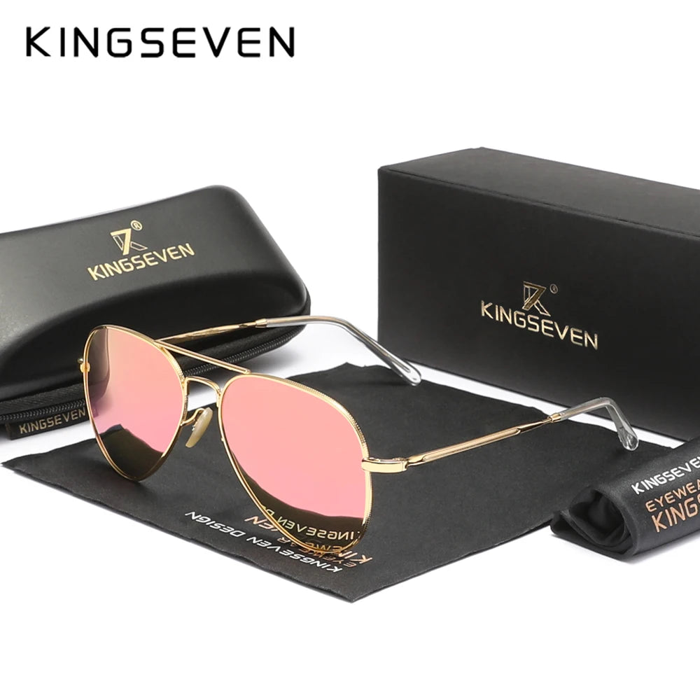 🕶️ KINGSEVEN – Lunettes de soleil aviator en alliage