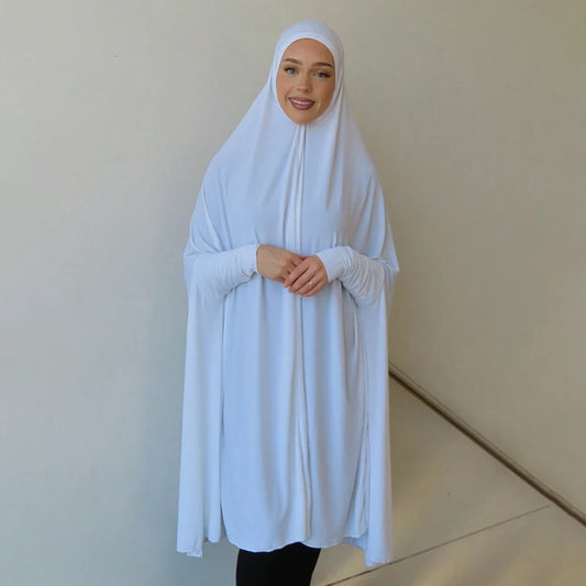 Khimar de prière intégral – Premium coton, manches incluses, hijab long