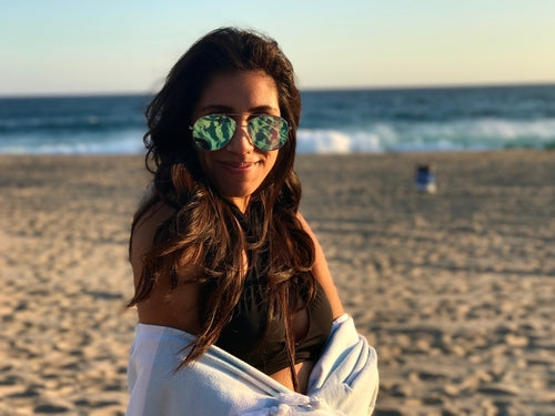 Lunettes de soleil Lover – Protection UV totale, monture métal cuivre